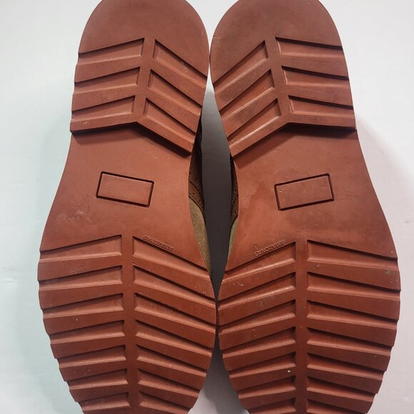 Pula Roberta Tan Brown Suede Leather Oxford Lace-Up Shoes Acadamia Womens Size 7 - Picture 4 of 14